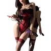 Talla Grande Ropa Interior Sexy Conejito de Navidad Juego de Rol Sexy Perspectiva Tirantes con Hebilla Oculta Abertura Uniforme