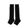 Meias de Meia-Perna para Mulheres, Meias Largas Estilo Miu, Meias Finas com Listras Verticais Estilo Ballet com Pé e Letras, Meias de Cano Médio