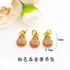 Cobre Puro Cloisonné Bestia Devoradora de Oro Gato de la Suerte Urraca Colgante Pulsera DIY Hecha a Mano Cuerda Trenzada Accesorios de Ropa