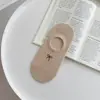 Calcetines finos de barco de primavera para mujer, calcetines de algodón antideslizantes para mujer, calcetines bajos, bordado de dibujos animados dulces, invisibles