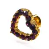 Nova Moda Leve Luxo Vazado Cravejado com Diamantes Colar de Coração para Mulheres, Versátil e Elegante, Brincos Banhados a Ouro 18K Atacado