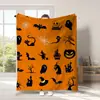Manta de flanela temática de Halloween com estampa digital, exclusivamente para vendas transfronteiriças, disponível para dropshipping de item único, adequada para cochilos no escritório e uso com ar condicionado