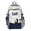 Mochila 2024 nova mochila escolar para estudante do ensino fundamental estilo coreano moda cor contrastante mochila grande capacidade marca de moda bolsa comércio exterior