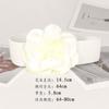 6 cm de largura estilo coreano flor decorativa grande selo de cintura elástico cinto largo feminino elegante saia all-match suéter