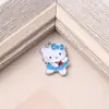 Aleación gota de aceite caricatura kt gato colgante de joyería pulsera diy llavero con cuentas accesorios para bolso en stock venta al por mayor