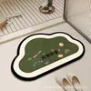 Tapete de piso de lama de diatomáceas, tapete de banheiro absorvente antiderrapante, tapete de entrada de banheiro doméstico, tapete de pé durável para entrada de vaso sanitário