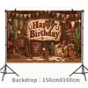 Decorações de Festa de Aniversário de Menino Cowboy Ocidental Marrom Cruzado Conjunto Descartável de Louças de Festa Toalha de Mesa