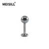 Clavo de labio con rosca interna de acero inoxidable Meier clavo para hueso de oreja con diente interno anillo de labio de bola pendiente pequeño joyería para piercing en el cuerpo humano