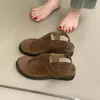 Sandalias tipo chancla de suela plana de nicho, nuevas y versátiles sandalias romanas casuales de moda para vacaciones, verano retro 2026