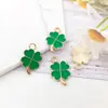 Collar de trébol de cuatro hojas de 20 aceites para el Día de San Valentín, colgante de hierba de la suerte de colores, accesorios de joyería para manualidades