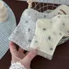 Calcetines Finos de Primavera y Verano para Mujer, Calcetines Cortos Florales de Lunares Frescos Estilo Japonés, Calcetines Cortos Dulces de Encaje de Malla Calada