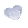 Molde de Silicone de Resina de Cristal DIY Papoula, Molde de Suporte de Exibição de Enfeite em Forma de Coração, Molde para Bolo