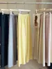 Estilo Outono e Inverno Veludo Plus Espessado Arroz Pegajoso Calças de Perna Larga Femininas Estilo Coreano Cintura Alta Soltas Versáteis Caimento Cordão Retas Calças Casuais
