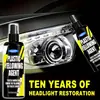 Spray Reparador de Faros de Coche KineShineX, Pulidor Reparador de Faros de Coche, Mejora el Amarilleamiento y la Opacidad