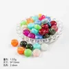 Pulseira de Contas Irregulares de Resina Coloridas Estilo Novo, Saquinho de Contas Espaçadoras, Chaveiro de Carro, Acessórios para Joias DIY