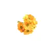 Accesorios para tocado de corona, tela de terciopelo estilo europeo con margaritas pequeñas artificiales, ramo de flores de seda, caja de dulces con alambre, flores artificiales