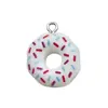 Colgante de Resina de Donut Multicolor Transfronterizo Accesorios Hechos a Mano DIY Pendientes Collar Pulsera Llavero Accesorios para Joyería