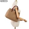 Bolso de mano informal para mujer, bolso diagonal de lona impermeable con primera capa de cuero, bolso de hombro de color sólido, suministro de fábrica desbordante