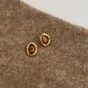 Pendientes vintage Maillard de otoño e invierno para mujer, nuevo modelo popular 2026, diseño de nicho, pendientes con sensación elegante y de alta gama