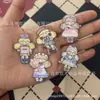 Colgante Acrílico con Diseño de Chica de Palomitas en Relieve Lindo para Cadena de Teléfono, Colgante para Bolso, Llavero, Accesorios