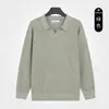 Suéter para Hombre Estilo Old Money de Hilo Texturizado con Cuello Solapa, Color Sólido, Lujo Ligero, Sensación de Alta Gama, Tejido Cálido Otoño/Invierno, Prenda Base