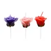 Velas de Aniversário Personalizadas em Formato de Flor Rosa Tridimensional, Pedido de Casamento no Dia dos Namorados, Declaração, Decoração de Casamento, Velas Moldadas, Atacado de Fábrica