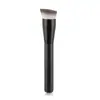 Brocha de Base Plana Angulada Todo Negro Sin Costuras, Brocha para Contorno, Brocha para Corrector, Herramienta de Maquillaje con Cerdas de Fibra, ¡Ahora Disponible!