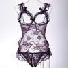 Body de Renda Sexy para Mulheres, Quente e Sedutor, Transparente, Transfronteiriço, Venda Direta do Fabricante 2037