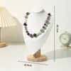 Soporte de Exhibición de Collares al por Mayor de Fábrica, Maniquí de Madera para Exhibir Joyería de Cuello, Estante de Almacenamiento y Exhibición de Joyería de Perlas