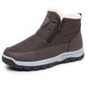 Botas para Hombre 2025 Invierno Nuevo Estilo Forradas de Felpa Cálidas Casuales Botas de Nieve Antideslizantes Versátiles para Exteriores Suela Gruesa Zapatos de Algodón para Hombre