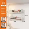 Estante de almacenamiento de pared para dormitorio, organizador de doble capa sin taladro, estante de pared para mesita de noche de dormitorio, estante de almacenamiento de hierro montado en la pared