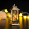 Lámpara de Viento Navideña Rellena de Agua Luz Led de Cristal Papá Noel Decoración para Fiesta Navideña Adornos Regalos de Navidad