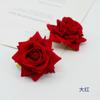 Caja de regalo con forma de trompeta de rosa y cuerno de terciopelo de imitación, caja de flores con diseño de escena de ceremonia de boda, producción de tocado de ropa china antigua