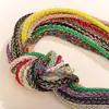 2024 Nuevo Color Dorado Hilo Trenzado de Cuerda de 4 Hilos 5mm DIY Pulsera de Alambre Semi-Terminada Accesorios de Joyería de Cuerda de Cuero