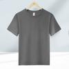 Camiseta de algodón grueso con cuello redondo de color sólido, camisa cultural publicitaria personalizada, ropa de trabajo de uniforme de clase de manga corta para hombres y mujeres, logotipo impreso