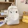 Mochila Escolar Linda de Lunares Estilo Japonés con Conejo para Estudiantes de Secundaria y Preparatoria, Mochila Fresca y Dulce para Salir y Ir de Compras