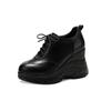 Zapatos Casuales de Plataforma con Cordones y Tacón Alto Profundo 9.5cm Ligeros Aumentadores de Altura Interior para Mujer, Colección Primavera y Otoño 2025