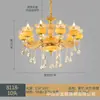 Lustre de cristal para sala de estar de villa estilo europeu, luxuoso e grandioso, para hall de loft duplex e sala de jantar, com luminárias de jade e liga