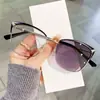 Monturas de Gafas de Estilo Nuevo Europeo y Americano para Mujer, Monturas Metálicas de Moda con Adornos de Diamantes, Comercio Transfronterizo, Gafas Fotocromáticas con Filtro de Luz Azul