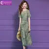 Vestido Jacquard de Estilo Chino Nuevo Feimengyi para Mujer, Manga Corta, Estilo Nacional Vintage de Verano, Vestido Largo Elegante de Alta Gama