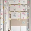 Cortina de Puerta Familia Sonriente Cortina Colgante de Nube Linda Cortina Decorativa Infantil Cortina Divisoria sin Perforaciones de Velcro para Dormitorio Baño