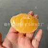 Ornamento de mão de jade afegão natural, cabo de nogueira estrela-lua, ornamento de bule de jade, selo leão Pixiu laranja de jade amarelo