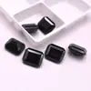 Espinélio Preto Natural Corte Esmeralda Retangular 3*5-8*10mm Pedra com Fundo Pontiagudo para Anel Pendente DIY Incrustação