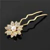 Accesorios para el cabello de aleación nueva de estilo chino, elegantes horquillas con perlas y diamantes de imitación de estilo antiguo, horquillas simples y versátiles para salir