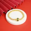 Collar y Pulsera de Bordado Paisajístico Chapados en Oro de Larga Duración con Cuentas, Versátil Joyería de Amistad de Nuevo Estilo Chino