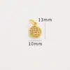 Colgante de oro de alta retención de color, accesorios de carácter de la suerte, colgante de pulsera, oro antiguo, accesorios de joyería DIY, colgante de pulsera de joyería
