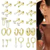 Conjunto de 30 Peças de Brincos e Argolas Populares da Amazon em Aço Inoxidável com Zircônias, Joias para Piercing, Atacado do Fabricante em Estoque