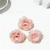 Pequena Rosa Rosa Chá Flor de Seda Cabeça Decoração de Casa Material DIY Adereços de Fotografia Parede de Fundo de Casamento Flor Artificial