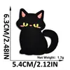 Novos Adesivos de Tecido Bordados Cartoon Autoadesivos de Gato Preto para Jaquetas de Penas, Cachecóis e Luvas de Crianças, Adesivos Decorativos e Adesivos de Patch Sem Costura