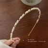 Diadema con lazo de perlas de alta calidad para mujer, diadema con pinza para el cabello de hada Mori de verano, para celebridades de Internet 2022, nueva